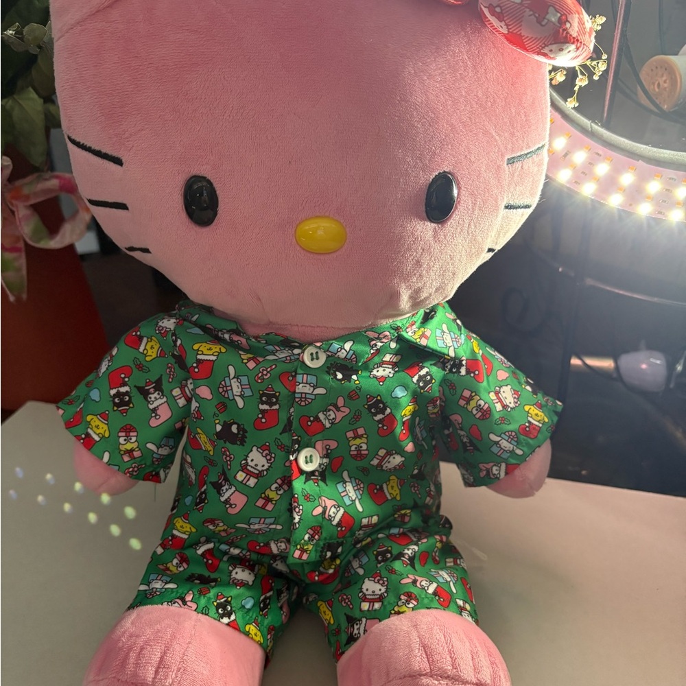 Build-A-Bear Pink and Green Hello Kitty Plush